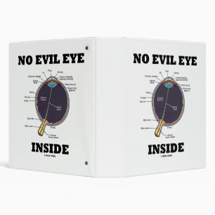 No Evil Eye Inside Anatomical Eyeball Humor Binder