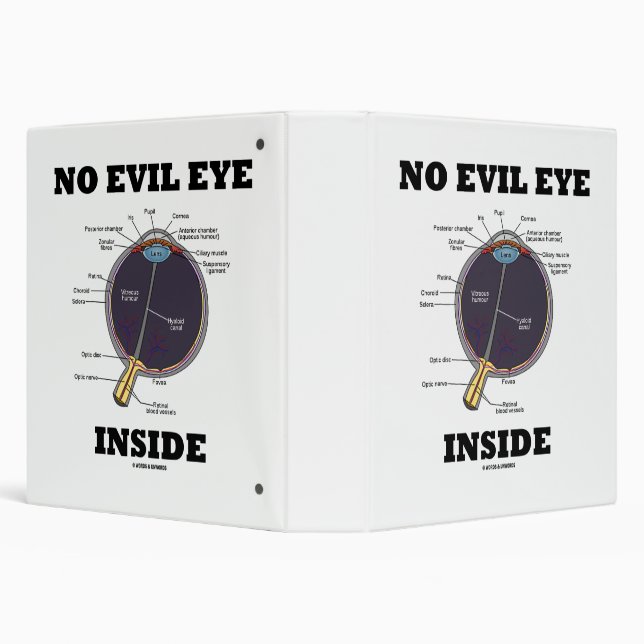 No Evil Eye Inside Anatomical Eyeball Humour Binder (Background)