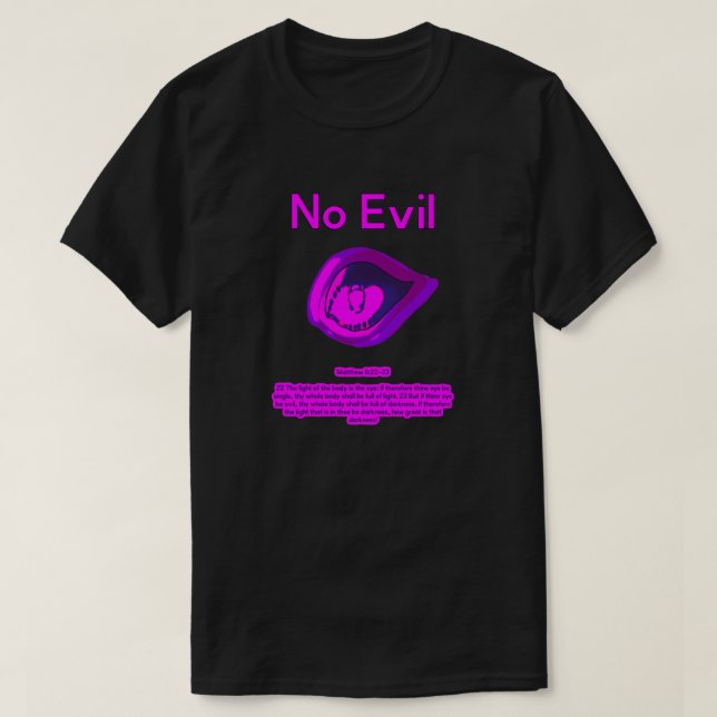 No Evil - Purple Passion -  T-Shirt (Design Front)