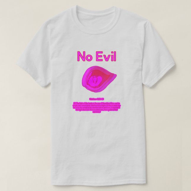 No Evil - Tahitian Sunset Logo-  T-Shirt (Design Front)