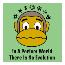 No evolution monkey motivational poster