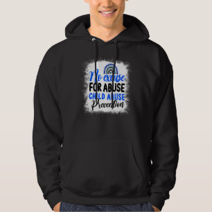 No Excuse Child Abuse Prevention Leopard Rainbow B Hoodie