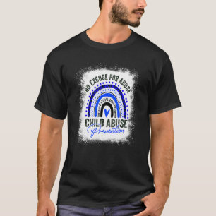 No Excuse Child Abuse Prevention Leopard Rainbow B T-Shirt