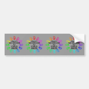 No Excuse for Child Abuse Bumper Sticker