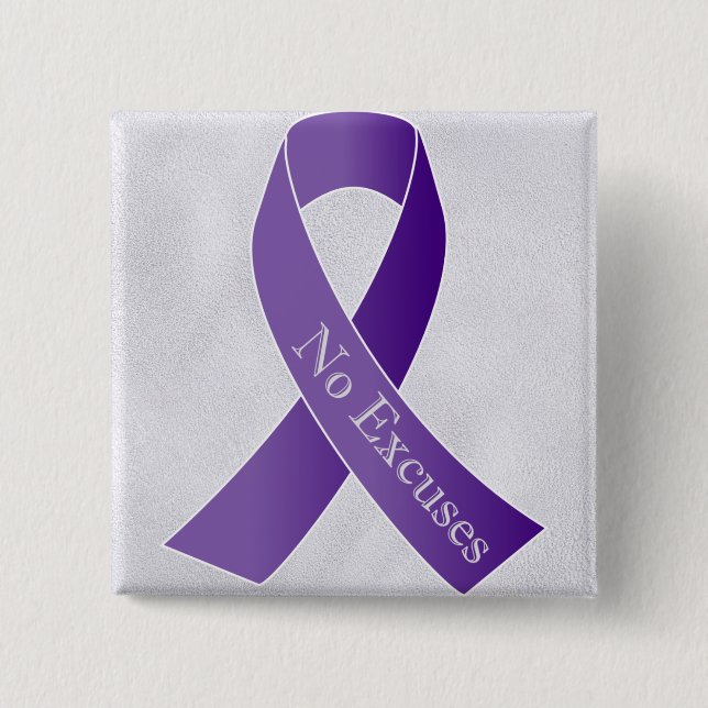 No Excuses Domestic Violence Verbal Abuse 2 Inch Square Button (Front)