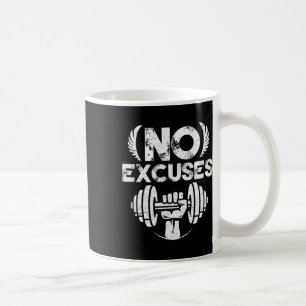 No Excuses Funny Bodybuilding Fitness Training Coffee Mug