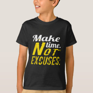 No Excuses Gym &amp; Fitness Workout Motivation Sh T-Shirt