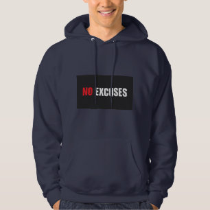 No Excuses Hoodie – Bold Motivational Gym Workout