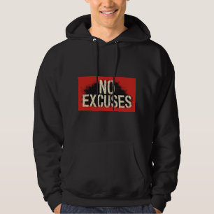 No Excuses Hoodie – Bold Motivational Gym Workout