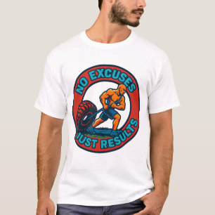 No Excuses, Just Results – Hardcore Gym Tshirt