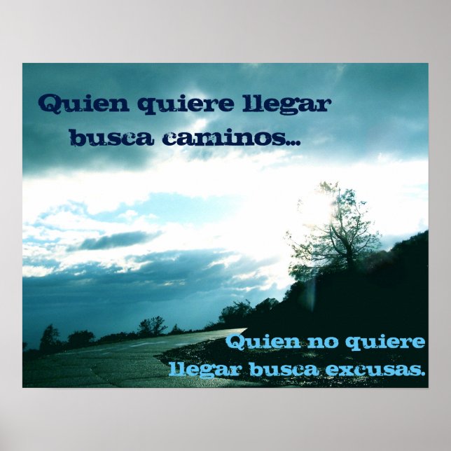 No Excuses Poster - Espagnol! (Devant)
