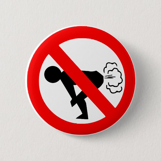 No Fart Zone 2 Inch Round Button (Front)