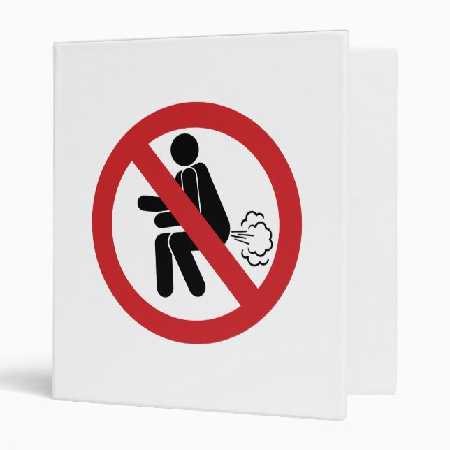 NO Farting ⚠ Funny Thai Toilet Sign ⚠ Binder (Front/Inside)