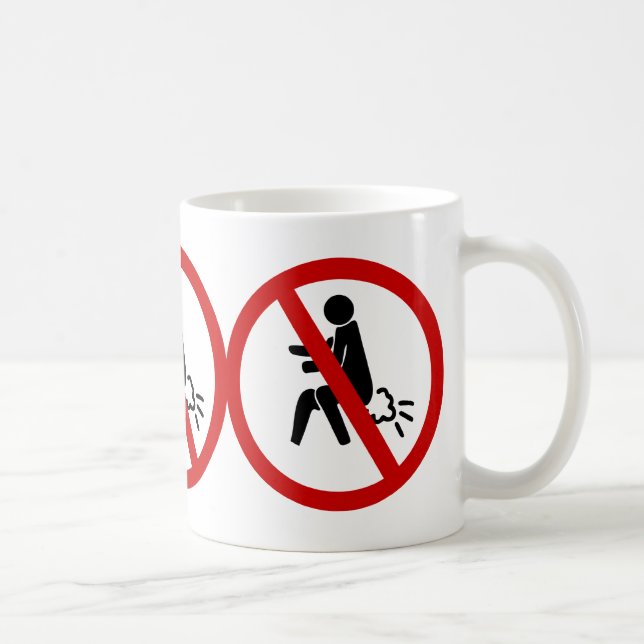 NO Farting ⚠ Funny Thai Toilet Sign ⚠ Coffee Mug (Right)
