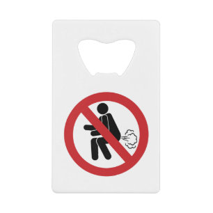 NO Farting ⚠ Funny Thai Toilet Sign ⚠ Credit Card Bottle Opener