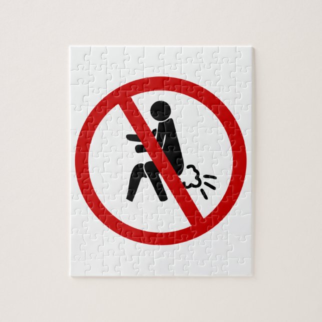 NO Farting ⚠ Funny Thai Toilet Sign ⚠ Jigsaw Puzzle (Vertical)