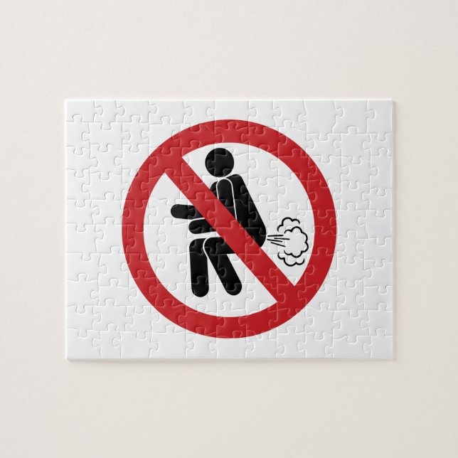 NO Farting ⚠ Funny Thai Toilet Sign ⚠ Jigsaw Puzzle (Horizontal)