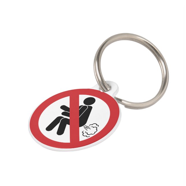 NO Farting ⚠ Funny Thai Toilet Sign ⚠ Pet Tag (Side)