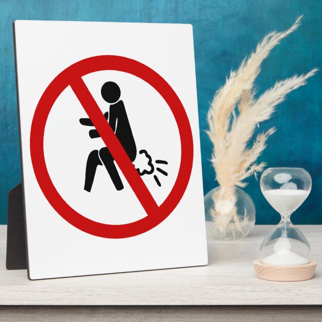 NO Farting ⚠ Funny Thai Toilet Sign ⚠ Plaque (Side)
