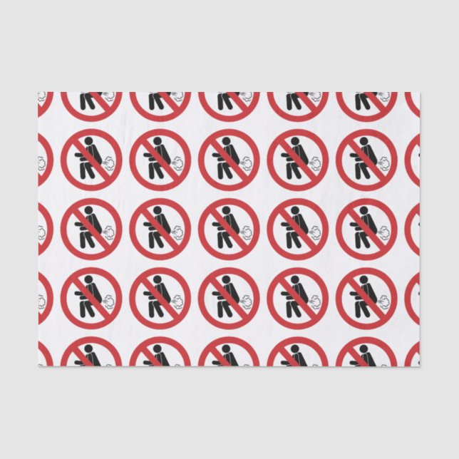 NO Farting ⚠ Funny Thai Toilet Sign ⚠ Tissue Paper (Front)