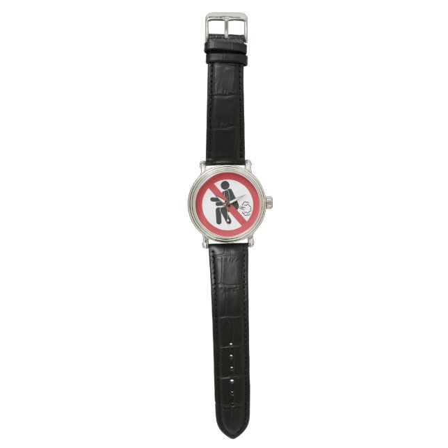 NO Farting ⚠ Funny Thai Toilet Sign ⚠ Watch (Flat)