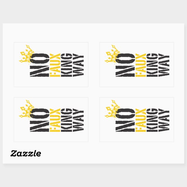 no faux king way sticker (Sheet)