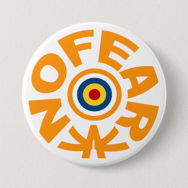 No Fear 3 Inch Round Button (Front)