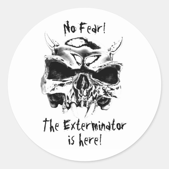 No Fear! Classic Round Sticker (Front)