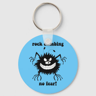no fear rock climbing keychain