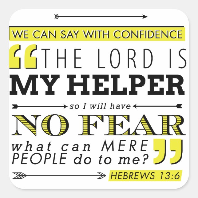 No Fear Square Sticker (Front)