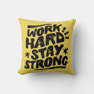 No Fear Success Attitude Dreams Goals Motivational Throw Pillow