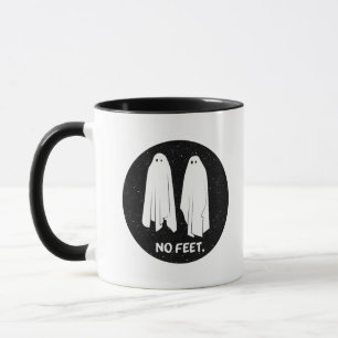 No Feet Ghosts Funny Geek Monochrome Mug