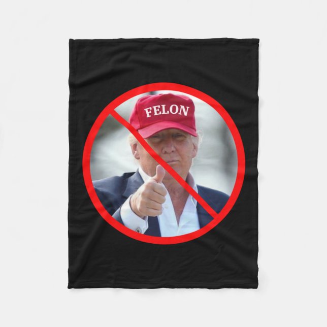 No Felons In Office  Fleece Blanket (Front)
