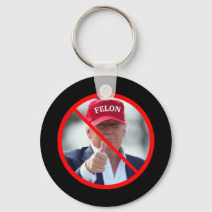 No Felons In Office Keychain