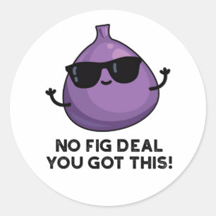 No Fig Deal I Got This Funny Fruit Pun  Classic Round Sticker
