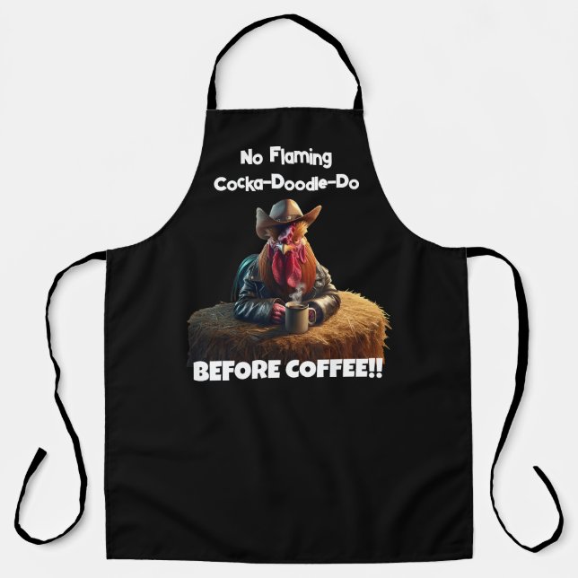 No Flaming Cocka-Doodle-Do Apron (Front)