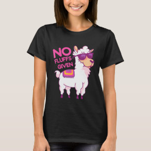 No Fluffs Given Alpaca Wearing Sunglasses Fluffy T-Shirt