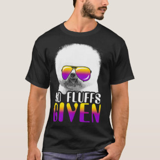 No Fluffs Given Bichon Frise Sunglasses Cute Dog  T-Shirt
