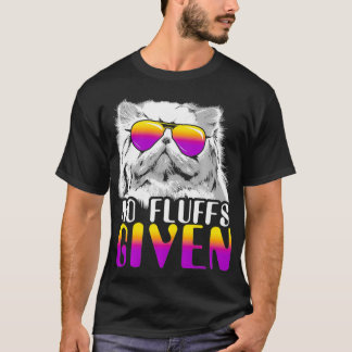 No Fluffs Given Persian Cat Sunglasses Cute Cat T-Shirt