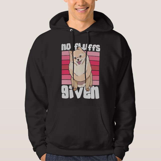 No Fluffs Given Pomeranian Hoodie (Front)