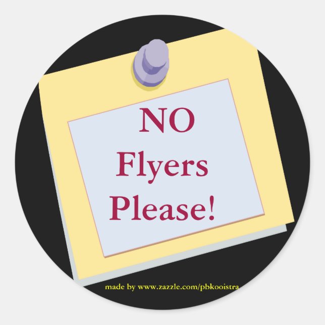 NO Flyers Please Sticker (Front)