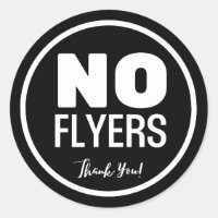 No Flyers Sticker