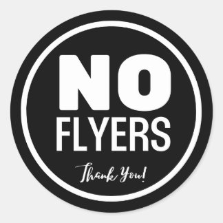 No Flyers Sticker