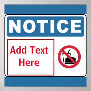 No Food on Premises, add text, Sign