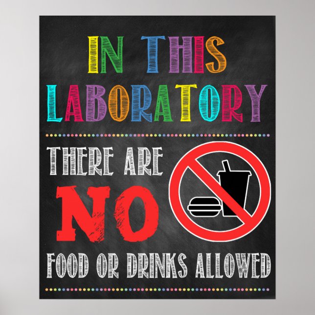 No Food or Drink Classroom Poster (Front)