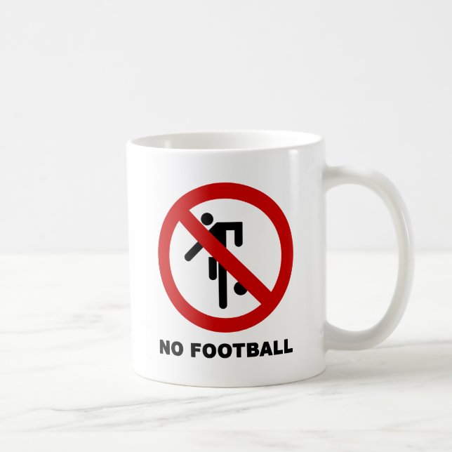NO Football [Soccer] ⚠ Thai Park Sign ⚠ Coffee Mug (Right)
