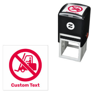 No Fork Lifts Sign Self-inking Stamp
