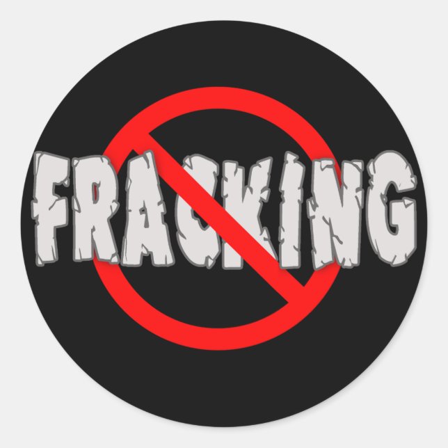 NO FRACKING! End Fracking Classic Round Sticker (Front)