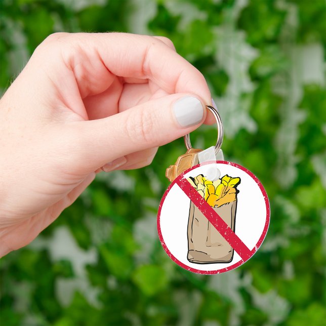 No Fries Sign Keychain (Creator Uploaded)