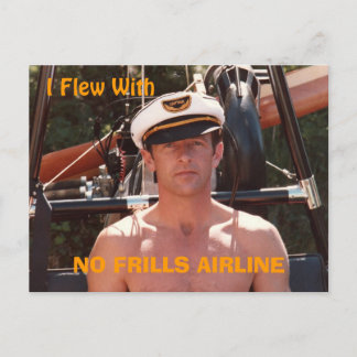 'No Frills Airline' Postcard